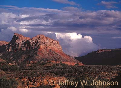 Zion Sunset Red Rocks & Clouds
