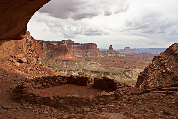 False Kiva with Cloudy Sky